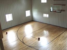 Insulated Lined Half Court Basketball For The Kids Both Young And Old Home Gym Decor Home Gym Design Home Basketball Court
