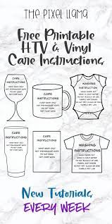 Htv Vinyl Care Instructions Plus A Free Printable Here Are Some Tips For Washing Your Shirts And Or Cricut Projects Beginner Cricut Tutorials Cricut Vinyl