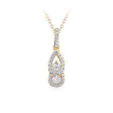 1 2ct Natural Diamond Forever Us Two Stone Pendant 925 Solid Sterling Silver Caratsforyou Pendant Diamond Pendant Sets Heart Pendant Diamond Pendant