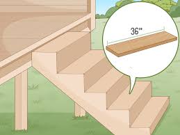 Design and build a deck. 3 Ways To Build Deck Stairs Wikihow