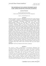 Dengan demikian, setiap negara akan mendapat keuntungan dan bisa meningkatkan pertumbuhan secara tidak langsung, tujuannya adalah akan meningkatkan investasi. Pdf Transformasi Manajemen Pemerintahan Dari Aspek Lingkungan Di Kota Bandung