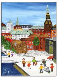 The City Of Copenhagen As Seen By Naiv Artist Mia Cara Naive Art Lovers Art City Art