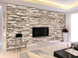 3d Stone Brick Wall Pattern European Minimalist Modern Living Room Tv Backdrop Wallpaper M Stone Wall Interior Design Stone Walls Interior Interior Wall Design