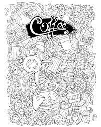 Adult coloring pages are perfect in mixed media. Coffee I Coloring Canvas Coloring Canvas Doodle Background Tea Doodle