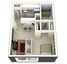 Tiny House Floor Plans And 3d Home Plan Under 300 Square Feet Homes In Kerala India Studio Apartment Floor Plans Apartment Layout Apartment Floor Plans