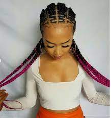 Afro braided top knot ». Zig Zag Cornrows Hairstyles 2018 Hairstyles Ideas 2020