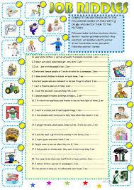 Guessing riddles helps kids form connections and associations, make conclusions and develop creative thinking. Job Riddles 1 English Esl Worksheets For Distance Learning And Physical Classrooms