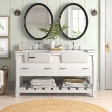 Alternatively, you can buy a our single sink bathroom vanities aren't just for small spaces though. Charlotte 60 Farmhouse Double Bathroom Vanity Apron Sink Quartz Top Kitchenbathcollection