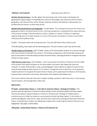 History Curriculum