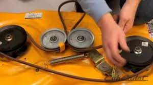 The confidence of using parts specifically designed for a exact fit, optimal performance and maximum safety. How To Change The Deck Belt On A Cub Cadet Riding Lawn Mower Using Model 13ap91at010 Youtube