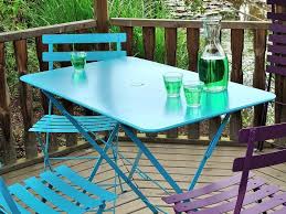 Picnic table for garden or park. Fermob Bistro Rectangular Folding Table Cm 57x97 Honey