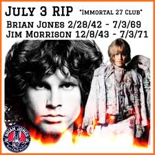 Three super awesome musician with letter ( J) and all gone at ( 27 ) Jimi  Hendrix, Janis Joplin, Jim Morrison ❤️ R.I.P 🙏