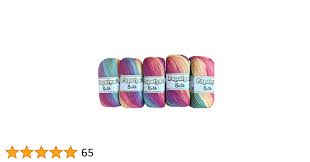 Rainbow Knitting Yarn, Papatya Batik dk, Pack of 5 x 100g, 554-11, Premium  Acrylic Yarn : Amazon.co.uk: Home & Kitchen