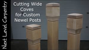 The solid block in the bottom is for mounting the keylock newel post fastener hardware (more on that later) and for securing the newel posts to the treads and risers. Make Wide Coves For Box Newel Posts Youtube