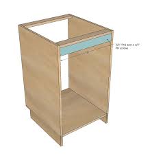 In this post we will look at specific dimensions and assembly for base cabinets. Face Frame Base Kitchen Cabinet Carcass Ana White