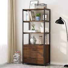 It has a way of bringing a room together. Open Storage Bookshelf For Living Room Mid Century Modern Black Home Office And Bedroom Free Standing Wooden Bookcase Tribesigns Office Storage Cabinet With Drawers Office Cabinets Office Products Guardebem Com