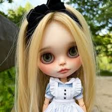 Custom Bythe Doll. Art Doll. Alice in Wonderland Inspired. Blonde Blythe.