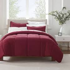 Buy red bedroom furniture sets and get the best deals at the lowest prices on ebay! Full Queen 3pc Simply Clean Comforter Set Burgundy Serta Target