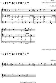 Die noten gibt es als kostenlosen download dazu. Sind Das Die Richtigen Altsaxophon Noten Zu Happy Birthday Saxophon