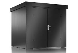 Gartenhutte Storage Fahrradschuppen Ilesto Gartenhaus Stahl Anthrazit Schliessfacher Fahrradschuppen Zaun Anthrazit