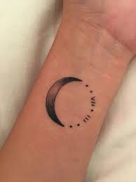 1001 Ideas For A Simple But Meaningful Roman Numeral Tattoo Small Moon Tattoos Moon Tattoo Designs Moon Tattoo Wrist