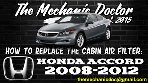 Most air filters are inside an air filter box or the air cleaner canister for easy access and replacement. How To Replace The Cabin Air Filter Honda Accord 2008 2012