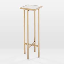 Marble Brass Drink Table Square In 2020 Drink Table Modern Side Table Square Tables