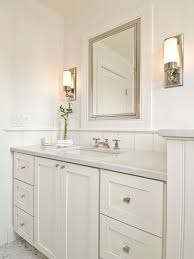 Double Vanity Ideas Transitional Bathroom Jessica Lagrange Interiors White Vanity Bathroom Hampton Style Bathrooms Cottage Bathroom