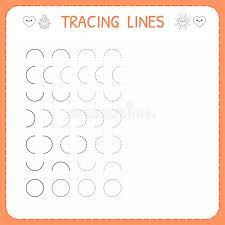 May 16, 2021 · dotted straight lines for writing practice / tracing lines / in this early writing worksheet, your child gets practice drawing vertical lines from top to bottom, a skill that'll help your child write letters. Tracing Lines Basic Writing Worksheet For Kids Working Pages For Children Trace The Pattern Preschool Or Kindergarten Workshe Stock Vector Illustration Of Coloring Practice 113829390