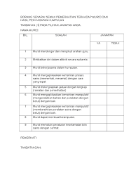 0 ratings0% found this document useful (0 votes). Borang Senarai Semak Pemerhatian Terhadap Murid Dan Hasil Penyiasatan Kumpulan