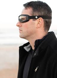 クリア バイク用ゴーグル : 頑丈なツーリング用ゴーグル 発砲体不使用のデザイン ハードケース&マイクロファイバークリーニングクロス&ポーチ付属  ブラック JY7GP03