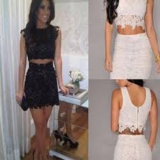 Lace Two Pieces Tight Unique Style Simple Casual Homecoming Prom Dress Bd0087 Homecoming Dresses Tight Two Piece Homecoming Dress Tight Dresses