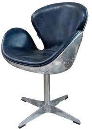Having a desk chair that's comfortable and supportive is essential to your work performance. Casa Padrino Luxury Genuine Leather Office Chair Blue Silver 72 X 63 X H 91 Cm Designer Office Furniture