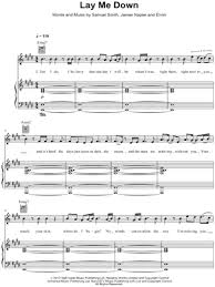 Sam Smith Lay Me Down Sheet Music In E Major Transposable Download Print Sku Mn0129167