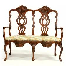English Queen Anne Style Carved Double Back Settee Queen Anne Furniture English Furniture Style Carved Sofa