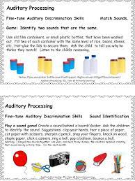 Have fun playing games, following directions, and doing activities while you work on auditory processing skills! Parents And Teachers Are You Looking For Ideas For Preschool And Kindergarten Children Check Auditory Processing Activities Auditory Processing Task Cards