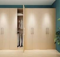 Wooden Color Melamine Free Standing Wardrobe Custom Supply