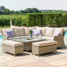 Winchester Royal Corner Bench Set With Rising Table Corner Sofa Set Rattan Corner Sofa Outdoor Furniture Sofa