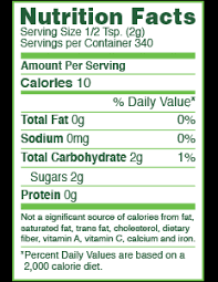 lower calorie sugar stevia blend