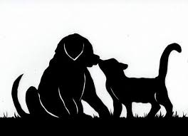 Puppy Love Silhouette Dog Silhouette Silhouette Art Cat Silhouette