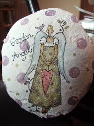 Painted Rocks By Lovorka Markovic Great Garden Angel Rock Painting Art Beach Rock Art Rock Art