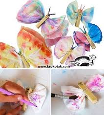 Schmetterling Aus Kaffeefilter Basteln Basteln Fruhling Kinder Basteln Mit Kleinkindern