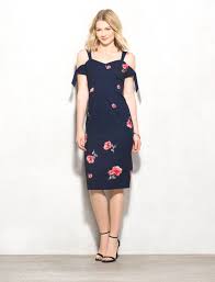 Beyond By Ashley Graham Floral Cold Shoulder Dress Dressbarn Cold Shoulder Dress Classy Outfits Dress Barn Dresses