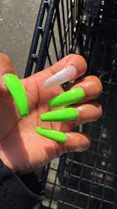 Jocelyne Green Acrylic Nails Green Nails Acrylic Nails