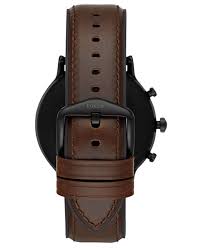 Watch in hd download in hd. Fossil Tech Gen 5 Carlyle Hr Brown Leather Strap Smart Watch 44mm Powered By Wear Os By Google Reviews Watches Jewelry Watches Macy S