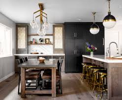 Every item in your kitchen cabinets must be removed and safely stored. Eclectic Transitional Kitchen Crystal Cabinets