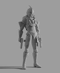 Artstation Lucifer Cybercops Marcos Nicacio Hero Topology 3d Model