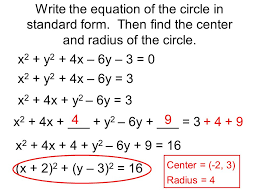 Write the standard form equation for circle s with a center at (4,3). Circles Date Ppt Video Online Download
