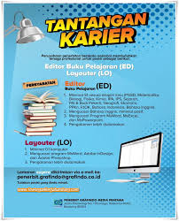 Informasi lowongan kerja cpns bumn agustus 2021, lowongan kerja cpns 2021, pengumuman cpns, pegadaian, pertamina, bpjs, sma, smk, d3, s1 lowongankerja15.com, lowongan kerja management trainee indofood bulan agustus 2021 kabar terbaru mengenai lowongan kerja. Lowongan Kerja Editor Layouter Penerbit Grafindo Bandung Lowongan Kerja Bandung Lowongankerjabandung Com