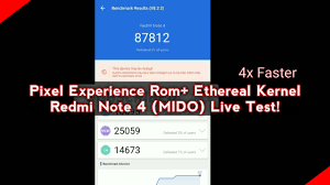 Miui ile uyumlu değildir !! Antutu Score Of Mido Ethereal Kernel Pixel Experience Rom Live Test Youtube